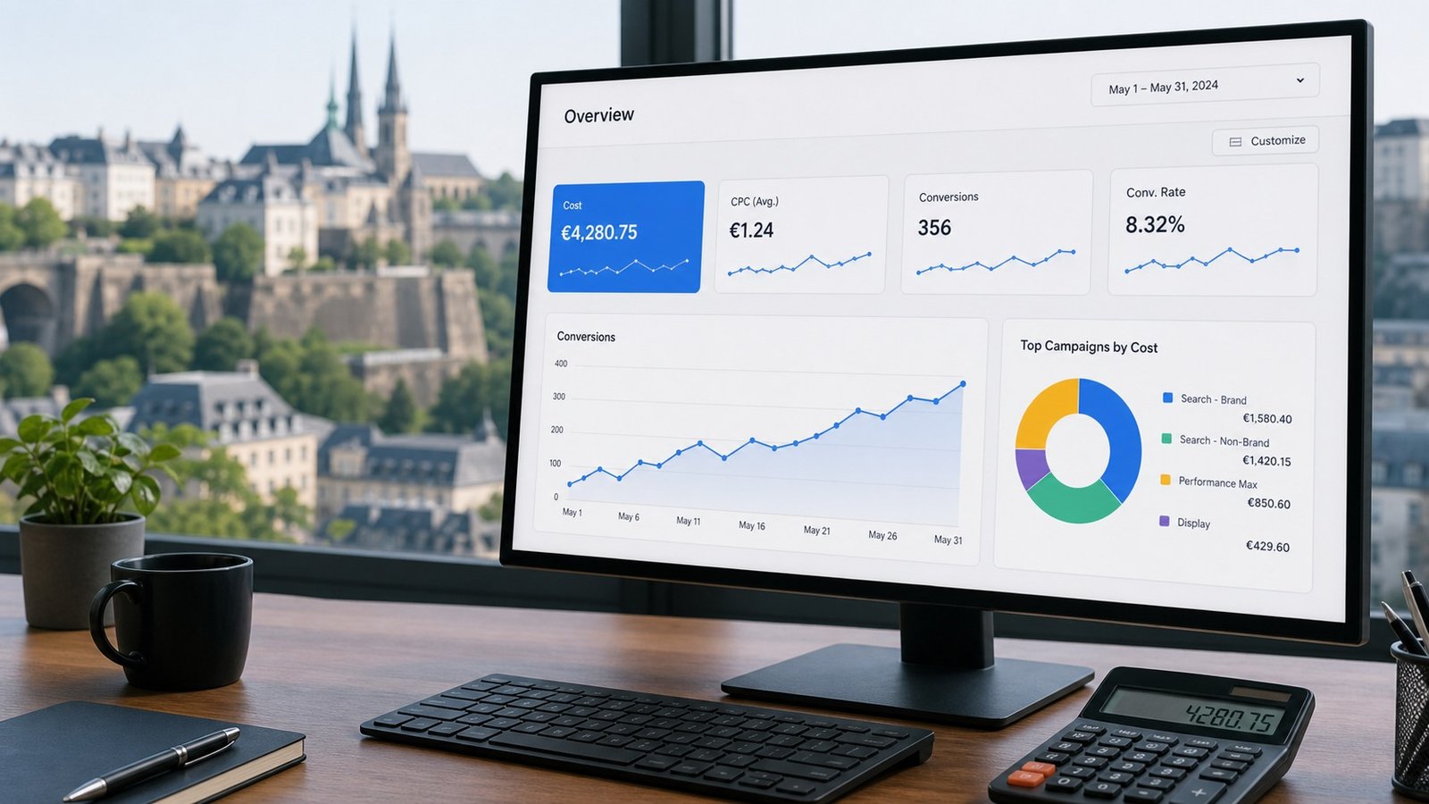 What do Google Ads cost in Luxembourg?